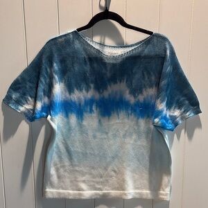 Luisa Ricci made in Italy Blue Tie-Dye Women's knit cotton rayon Top S/M